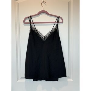 NWT Lilac & London Camisole Cross Back Lace Black Size XL